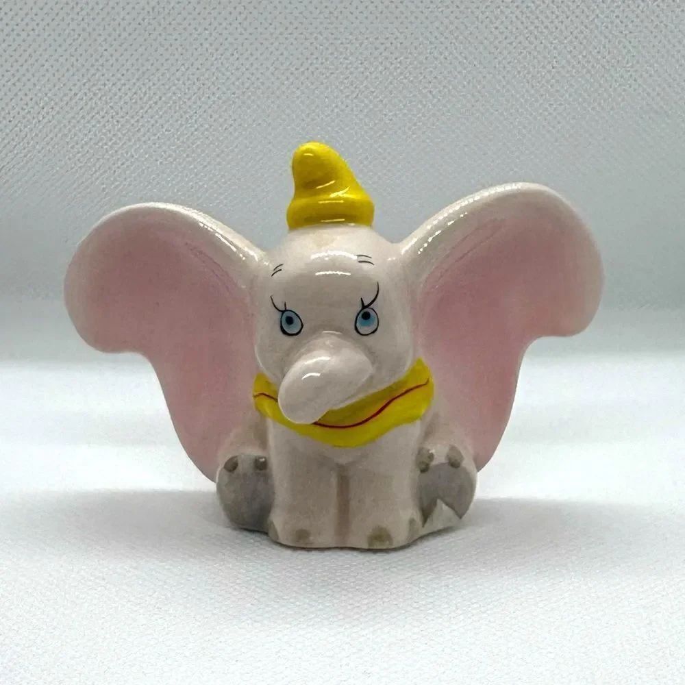 Vintage Disney Ceramic Dumbo the Elephant Collectible Figure approx. 2.5” tall